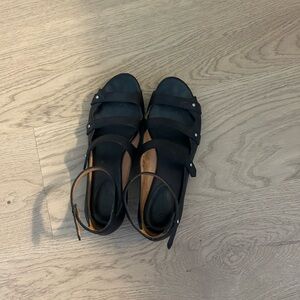 Madewell Black Strappy Sandals